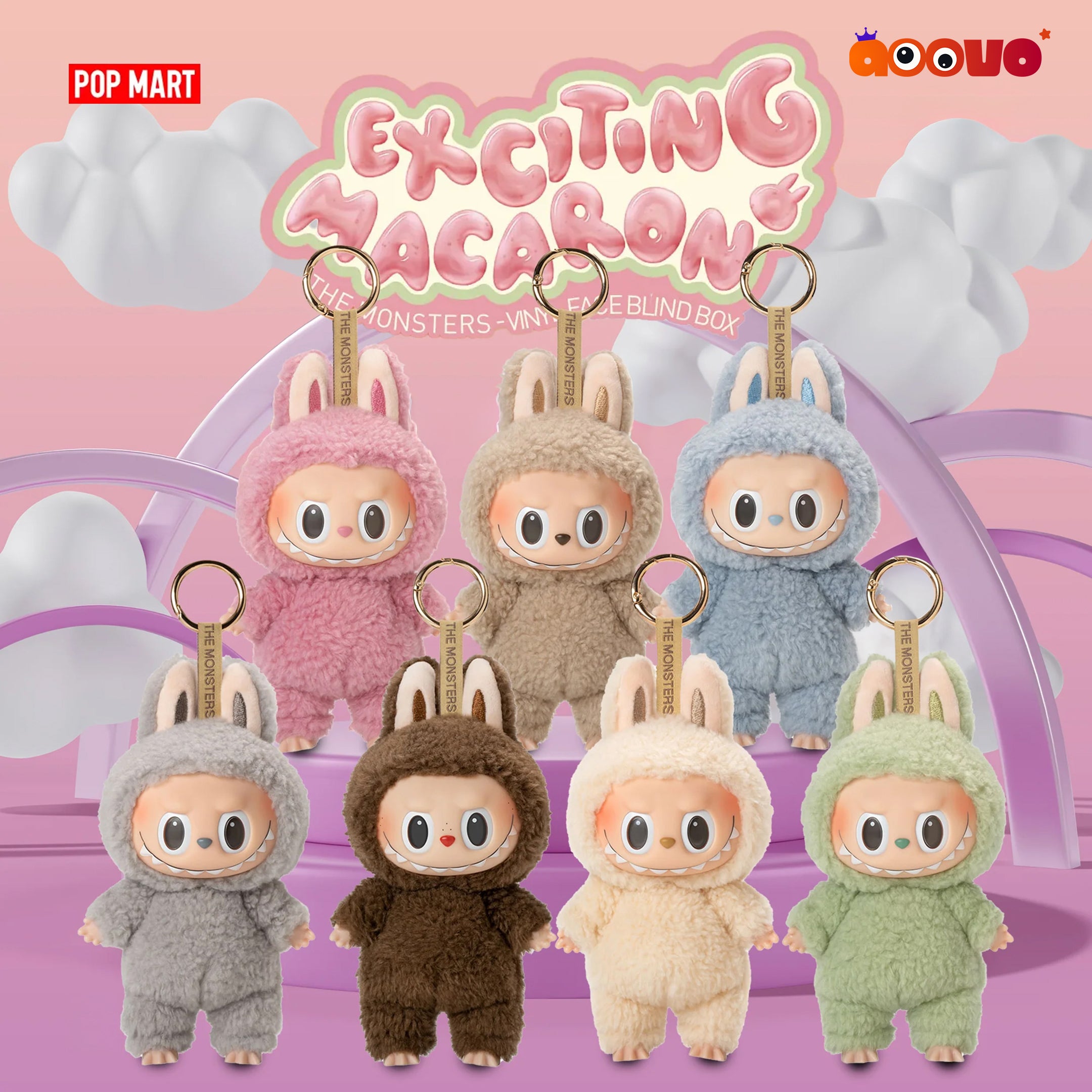 THE MONSTERS (Labubu) Exciting Macaron Vinyl Face Blind Box | Aoovo