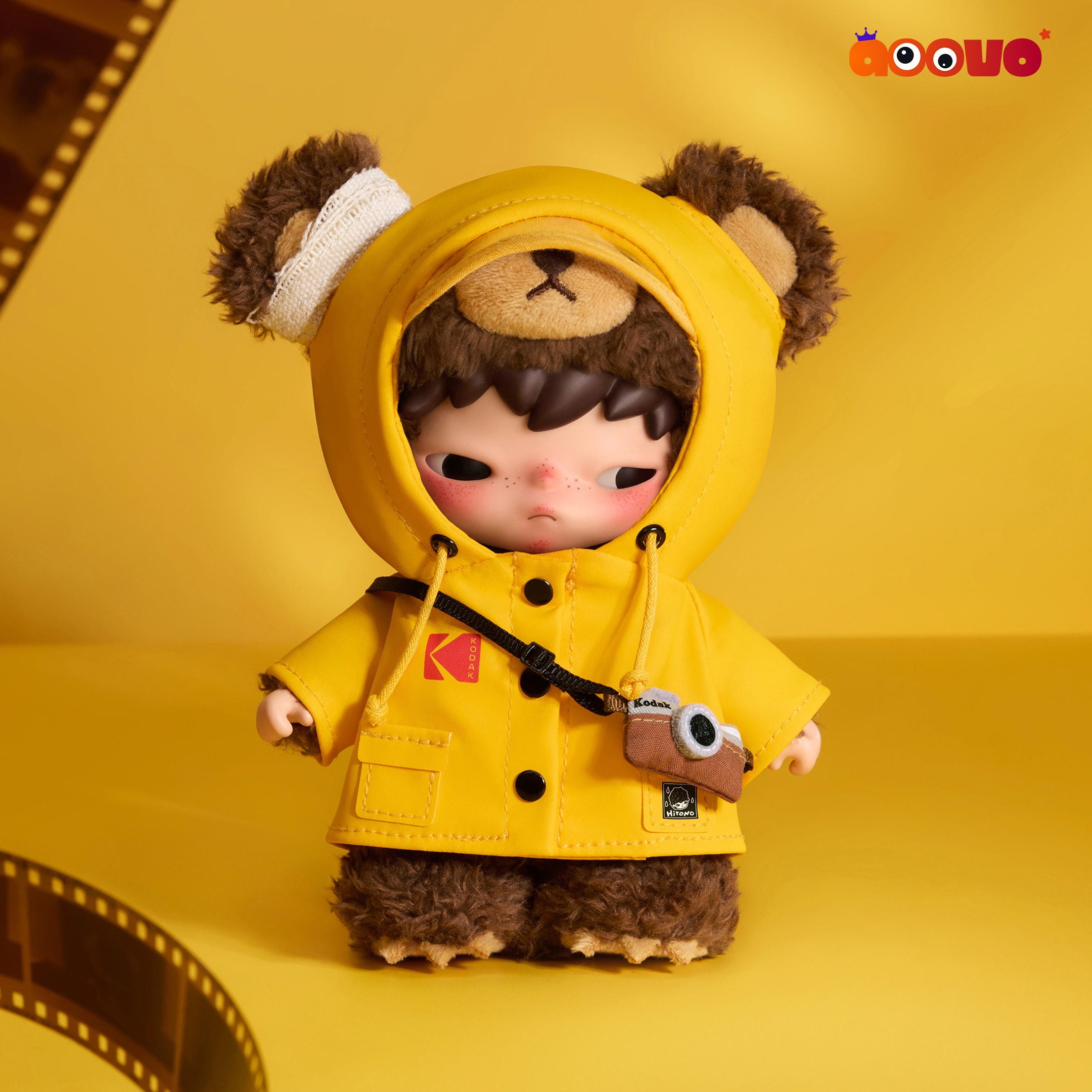 Hirono × Kodak Click Bear Plush Doll Pendant