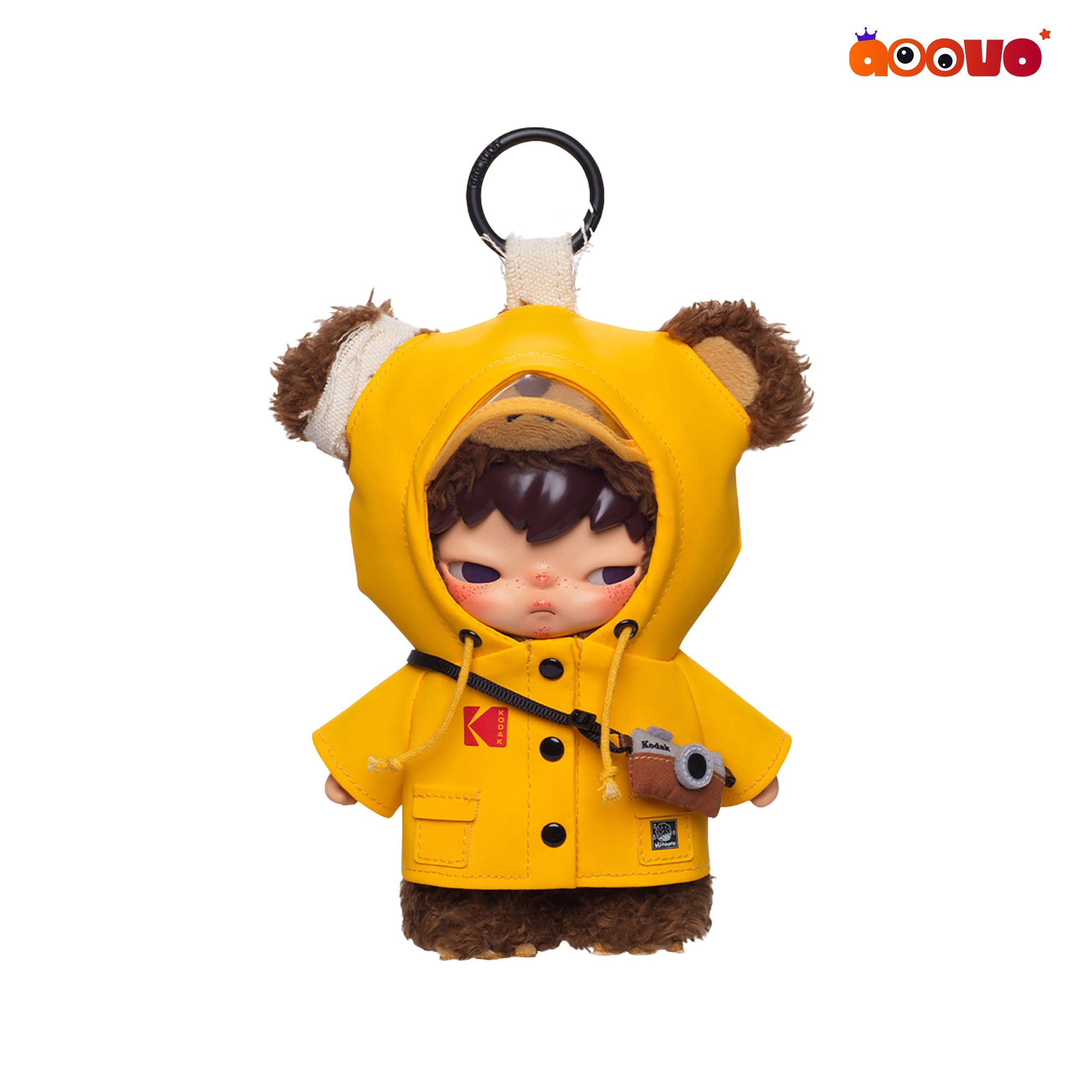 popmart hirono×コダッククリックペア　ぬいぐるみペンダント　ポプマ Hirono × Kodak Click Bear Plush Doll Pendant | Aoovo