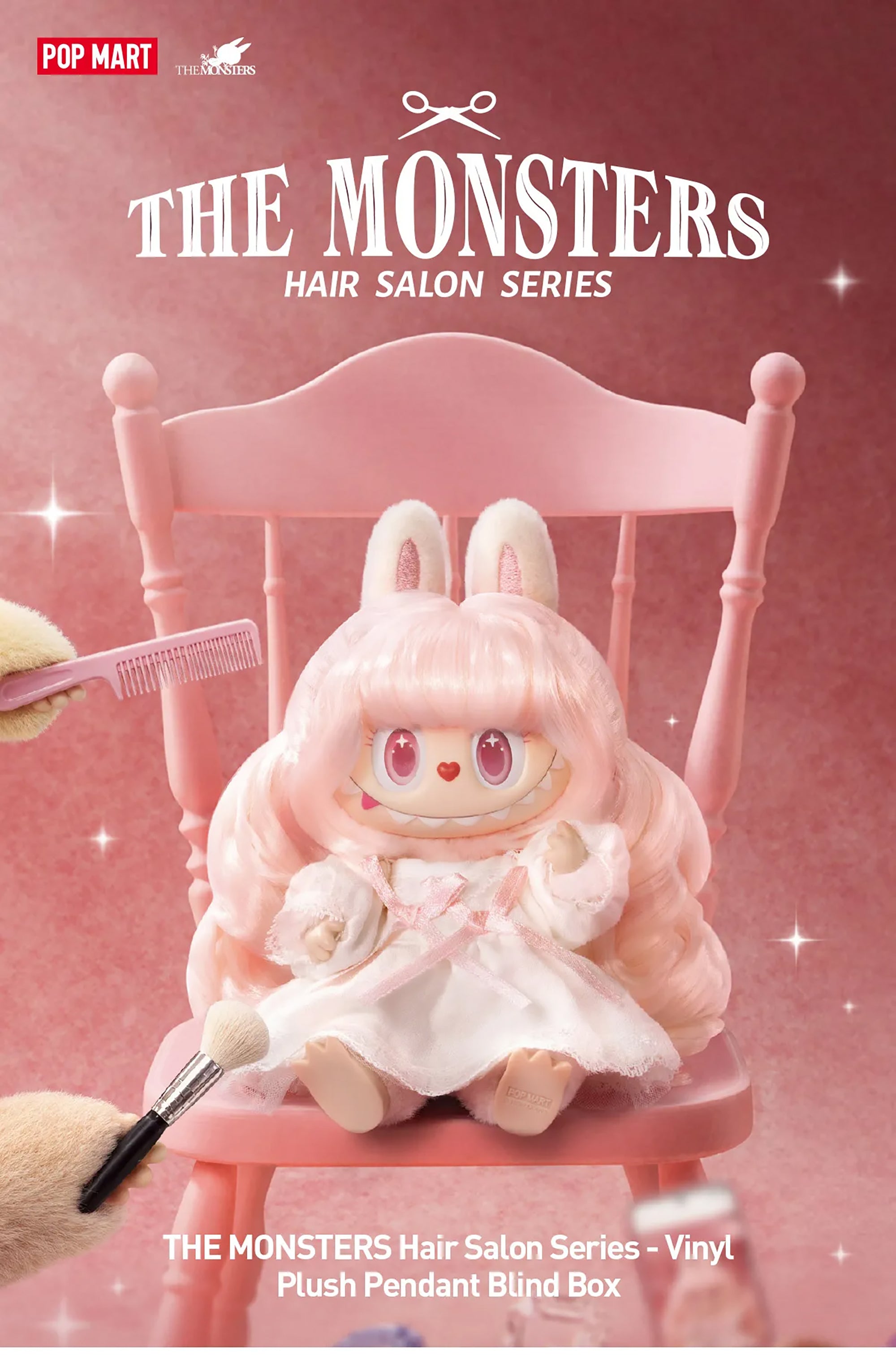 THE MONSTERS (Labubu) - Hair Salon Series Vinyl Plush Pendant Blind Box