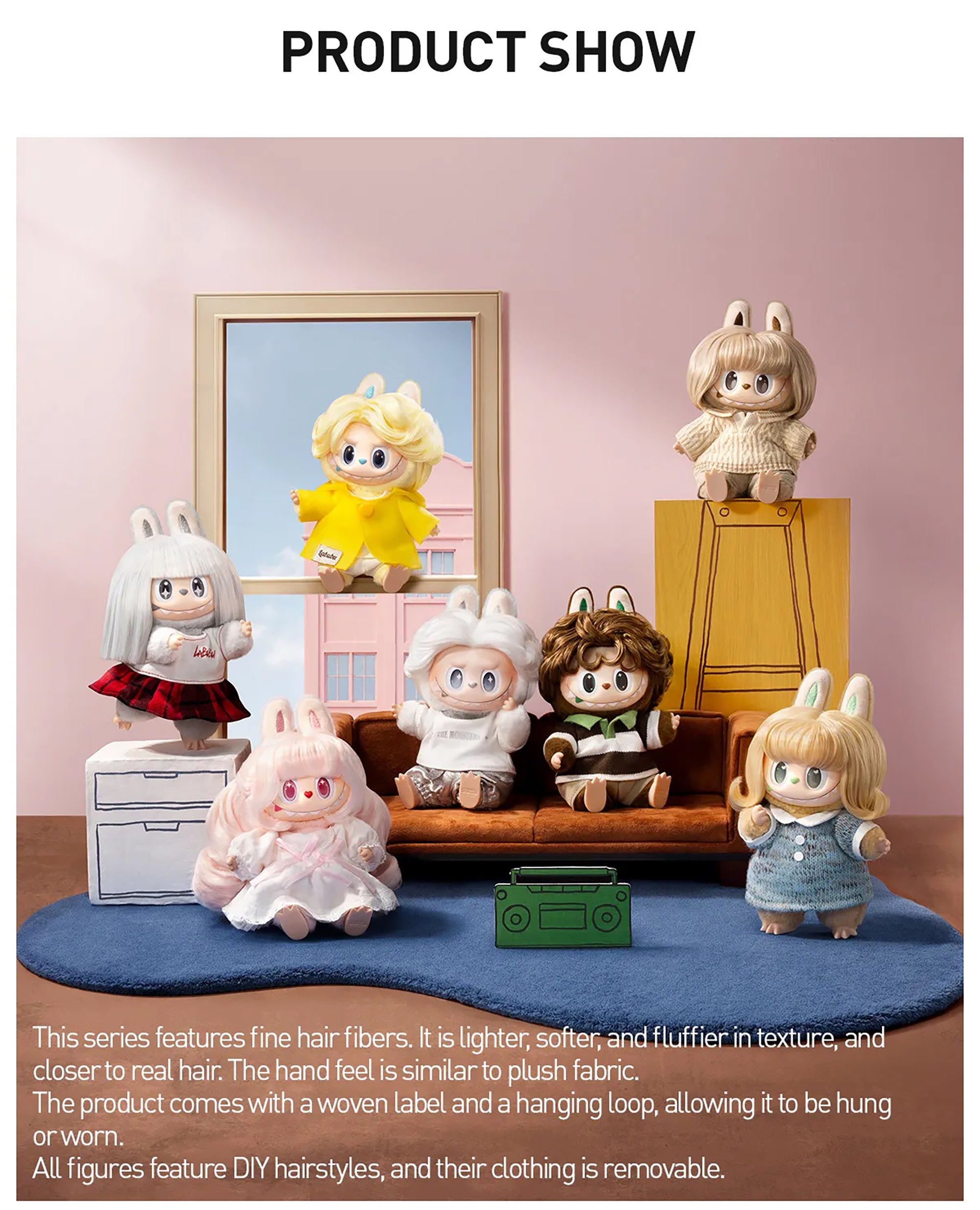 THE MONSTERS (Labubu) - Hair Salon Series Vinyl Plush Pendant Blind Box
