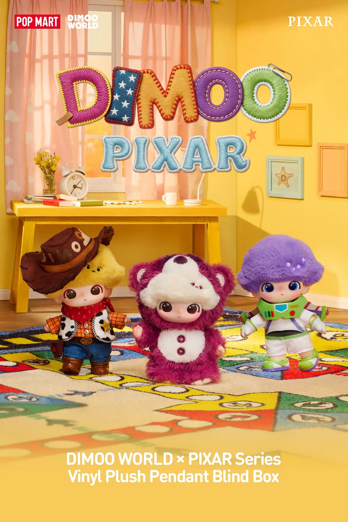 DIMOO WORLD × PIXAR Series Vinyl Plush Pendant Blind Box