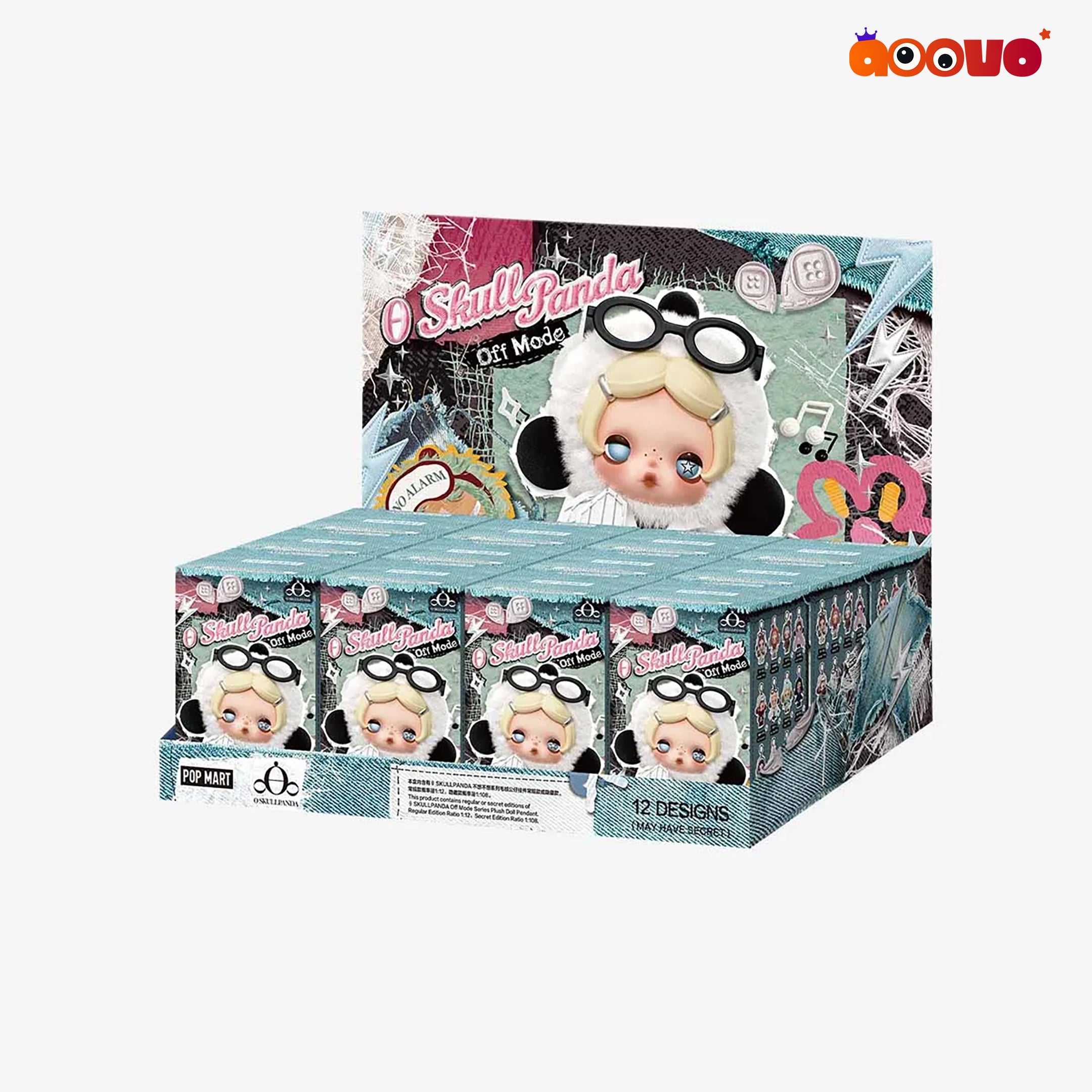 θ SKULLPANDA Off Mode Series Plush Doll Pendant Blind Box