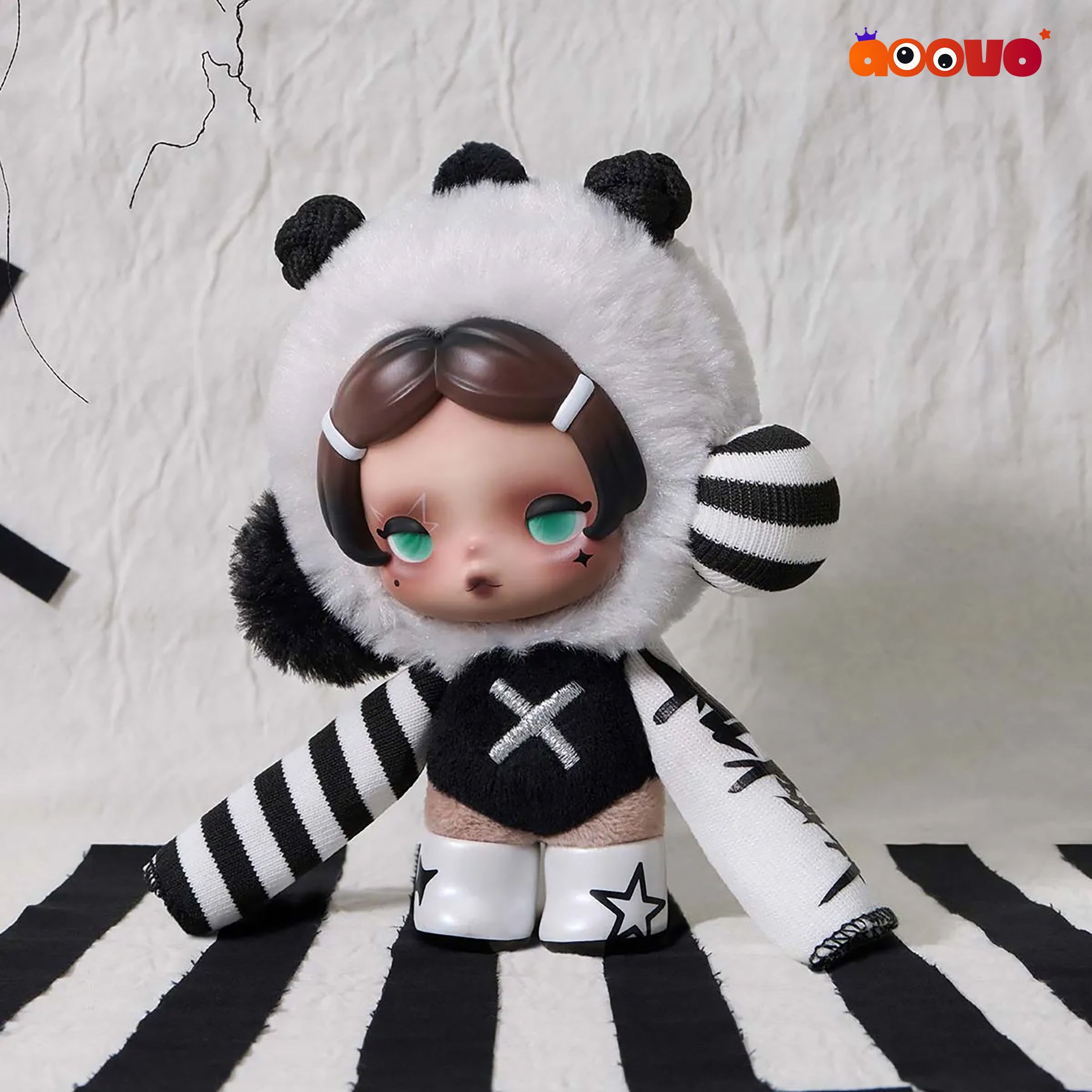 θ SKULLPANDA Off Mode Series Plush Doll Pendant Blind Box