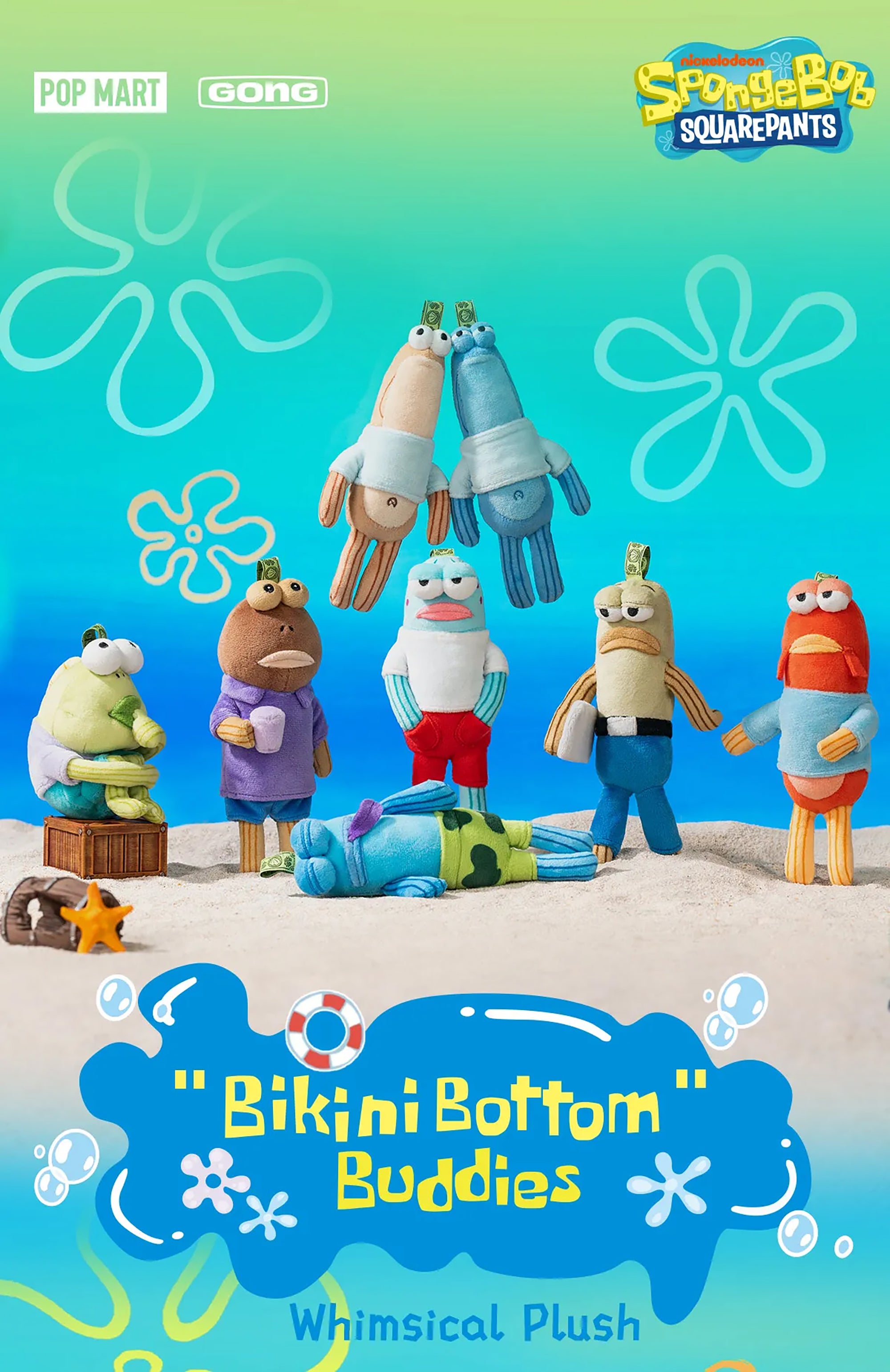 POP MART Bikini Bottom Buddies Whimsical Plush Pendant Blind Box