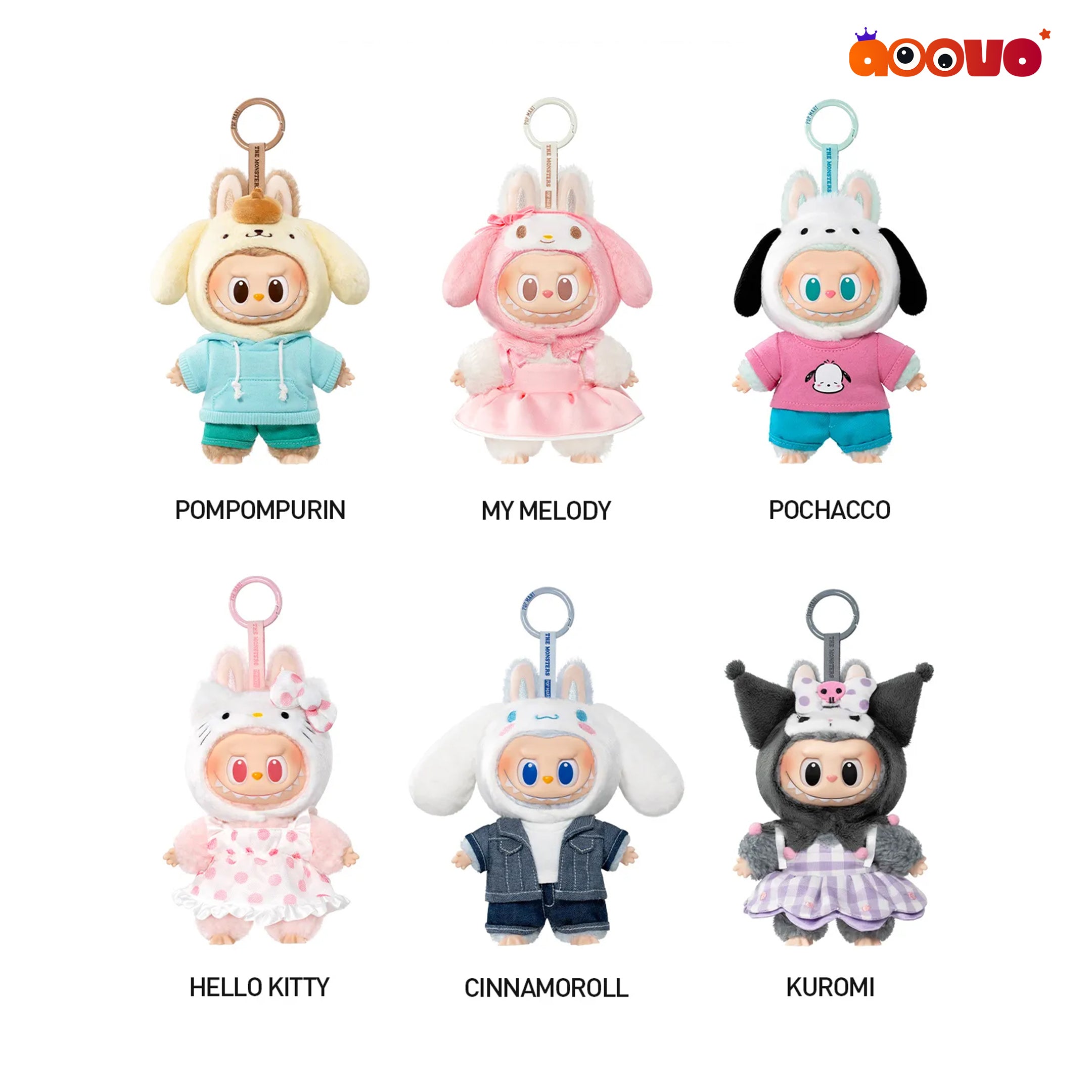 THE MONSTERS (Labubu) x Hello Kitty and Friends Series Vinyl Plush Pendant Blind Box