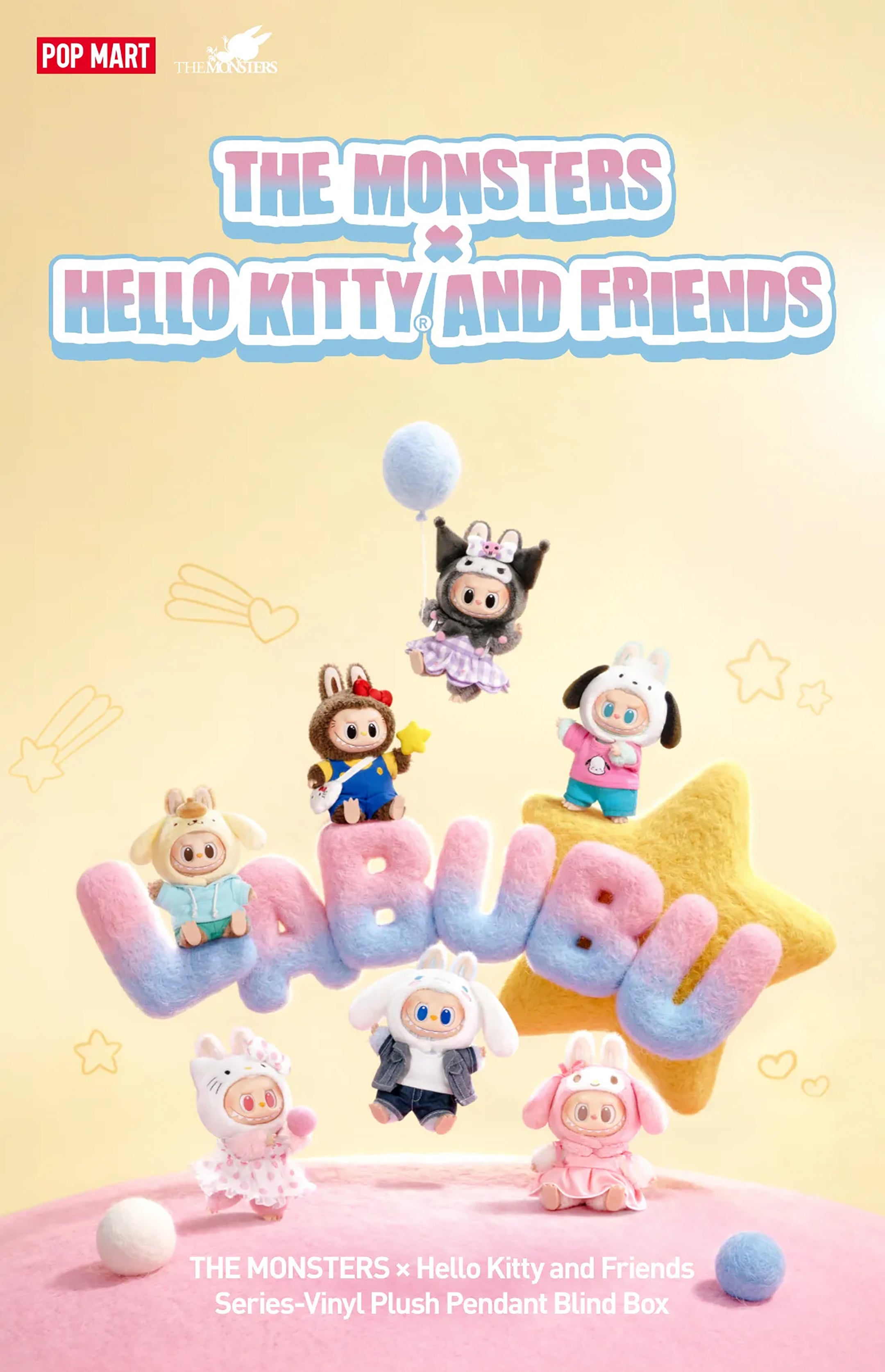 THE MONSTERS (Labubu) x Hello Kitty and Friends Vinyl Plush