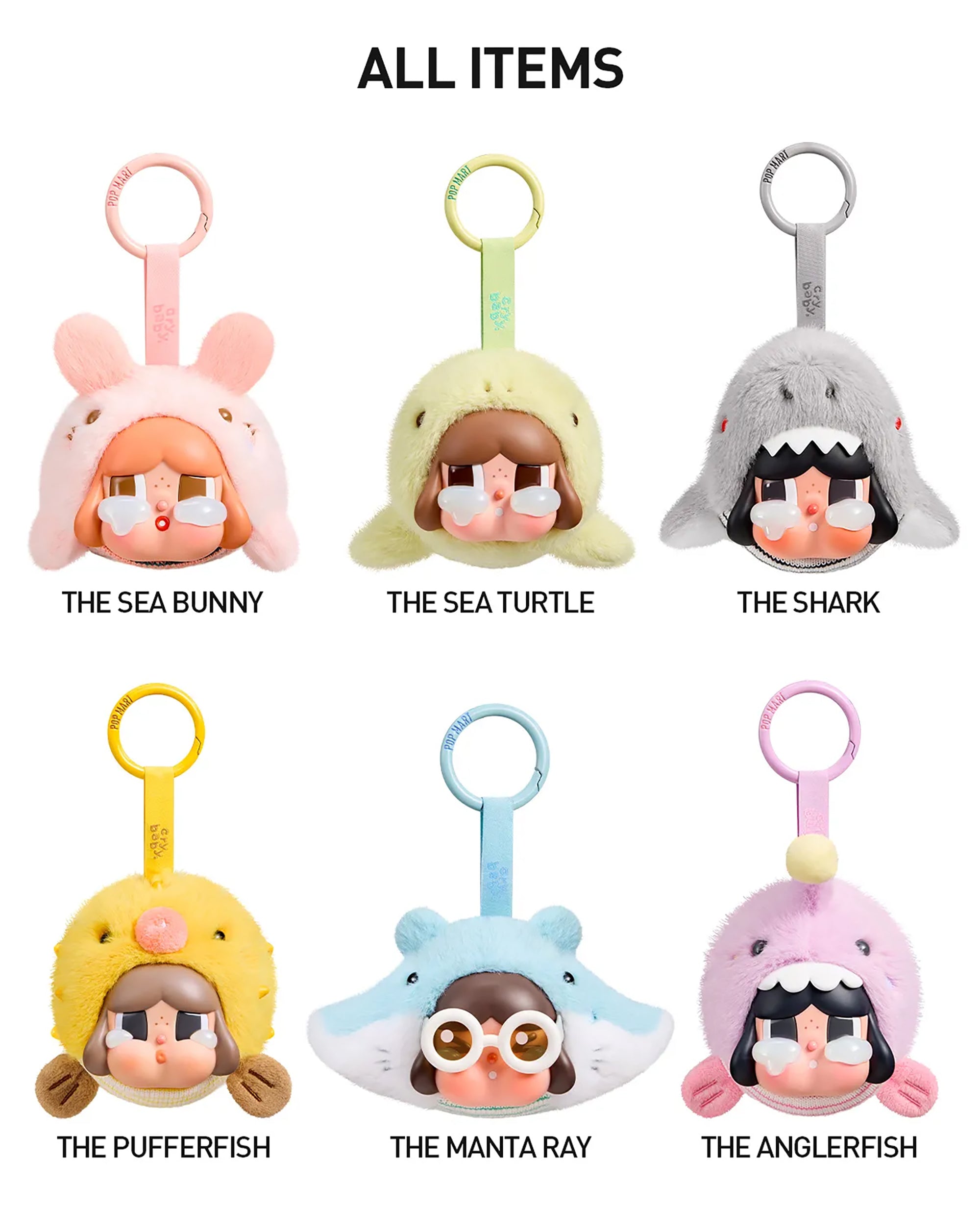CRYBABY Cry Me An Ocean Series Vinyl Plush Pendant Blind Box