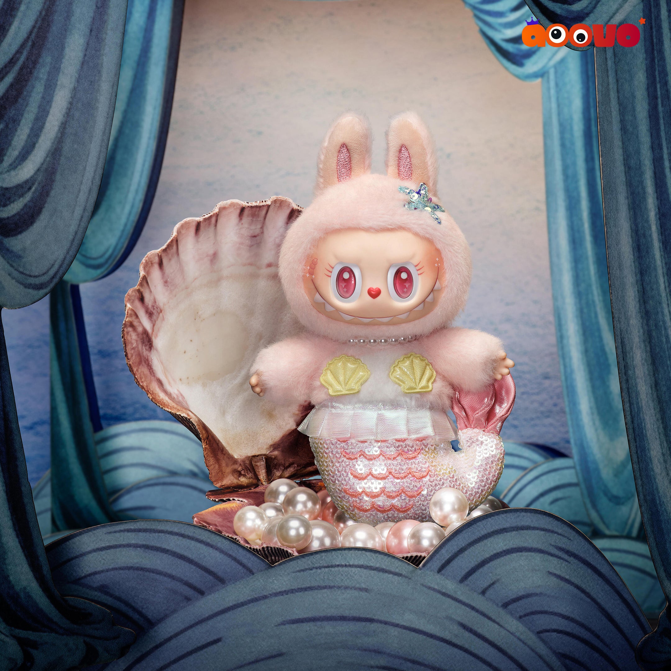 THE MONSTERS Mokoko Mermaid (POP LAND LIMITED) - De Vliegende Labubu Vinyl Plush Pendant