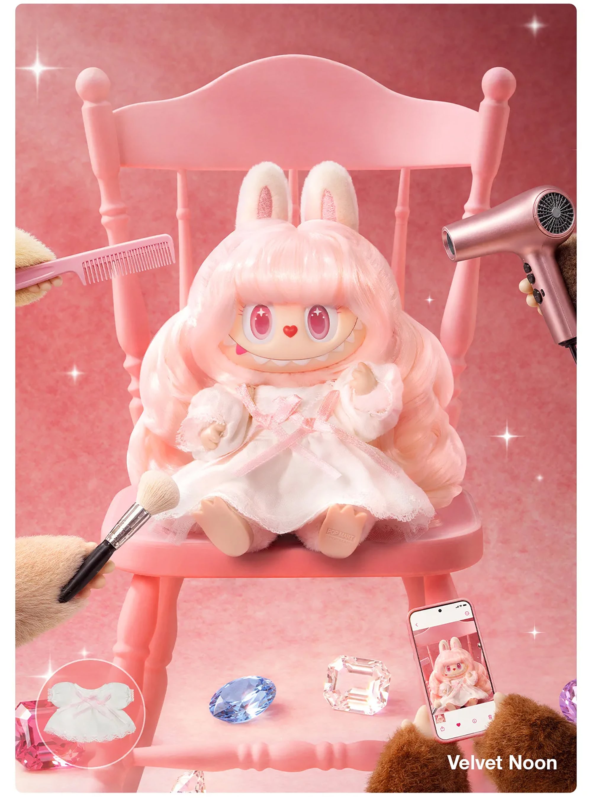 THE MONSTERS (Labubu) - Hair Salon Series Vinyl Plush Pendant Blind Box