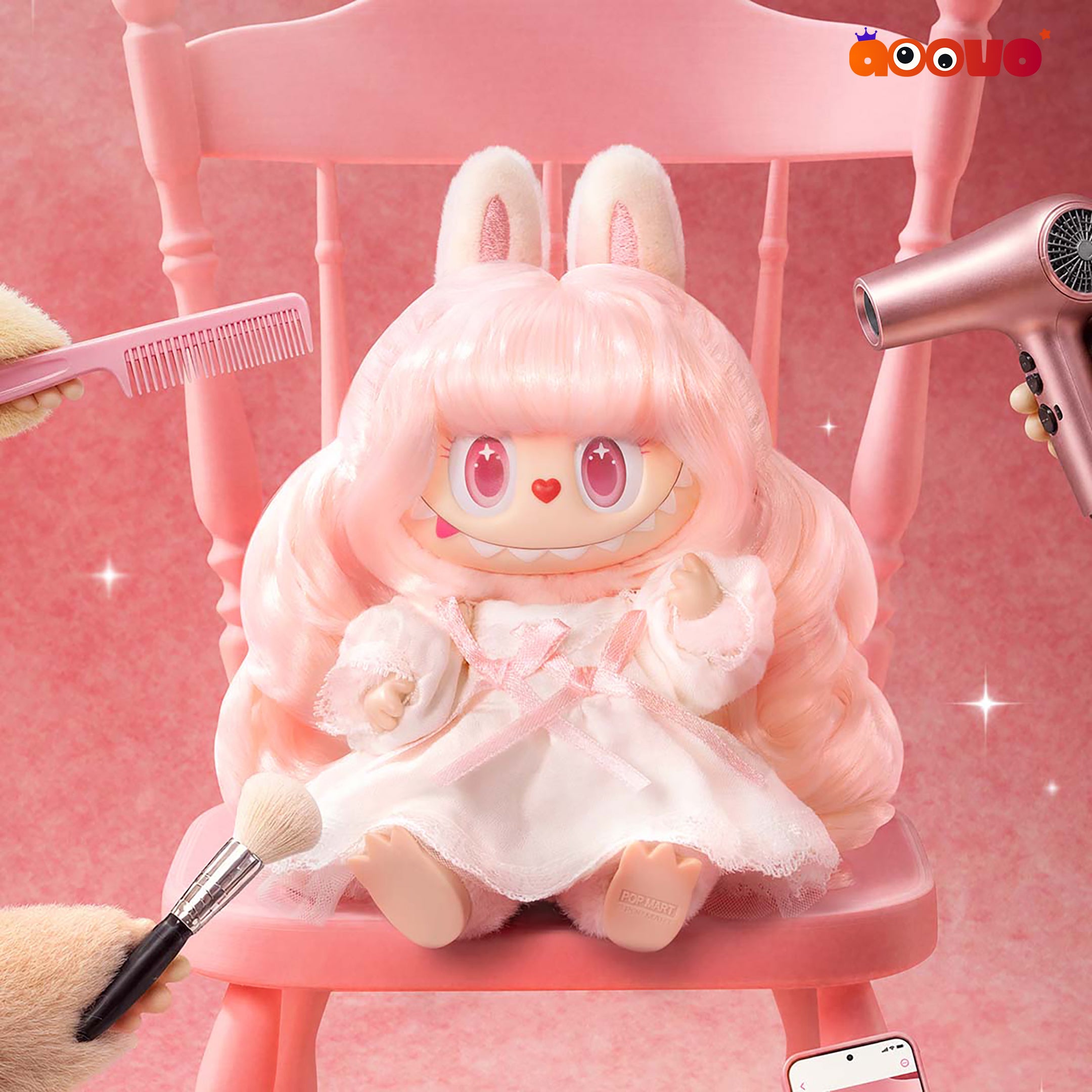 THE MONSTERS (Labubu) - Hair Salon Series Vinyl Plush Pendant Blind Box