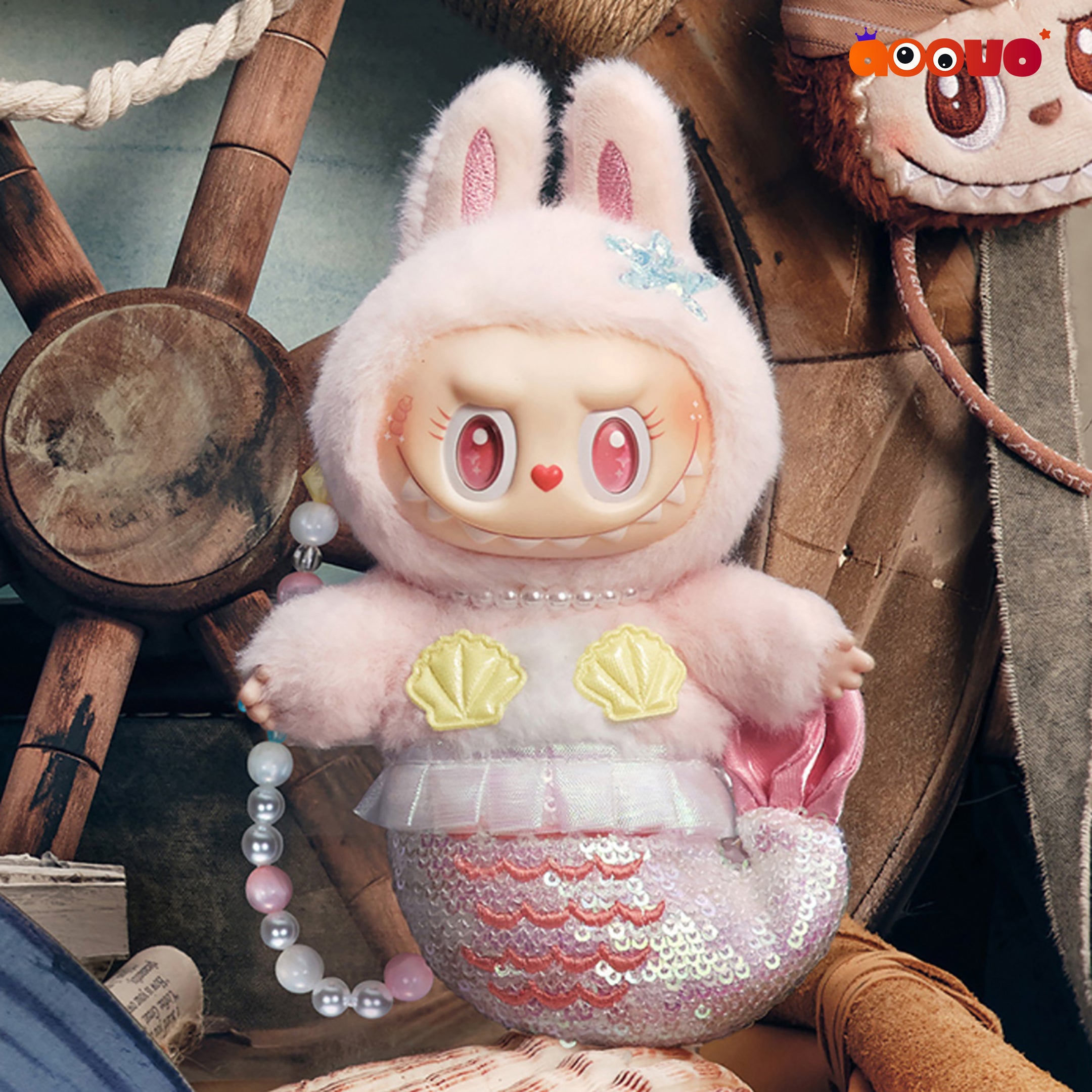 THE MONSTERS Mokoko Mermaid (POP LAND LIMITED) - De Vliegende Labubu Vinyl Plush Pendant
