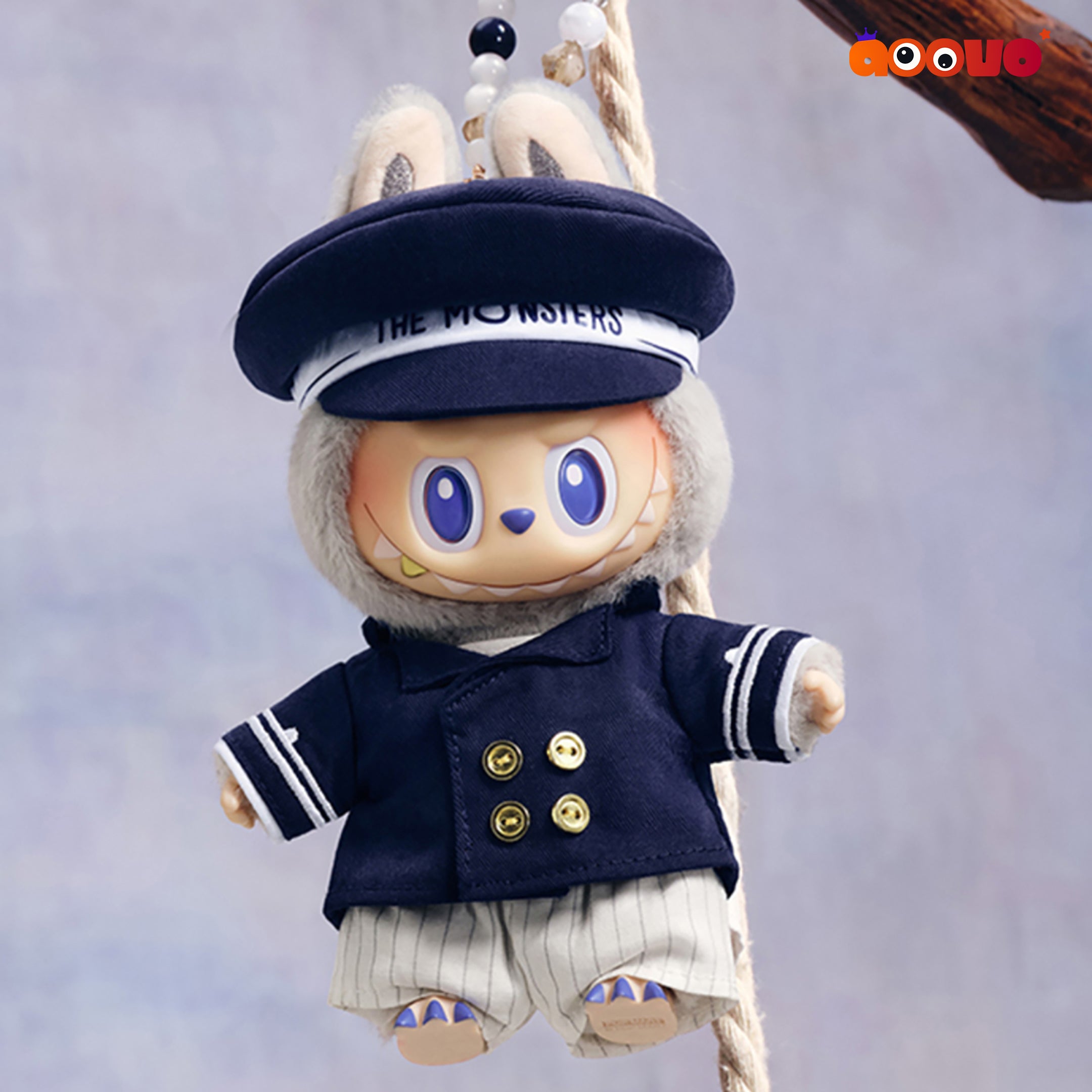 THE MONSTERS Labubu Captain (POP LAND LIMITED) - De Vliegende Labubu Vinyl Plush Pendant