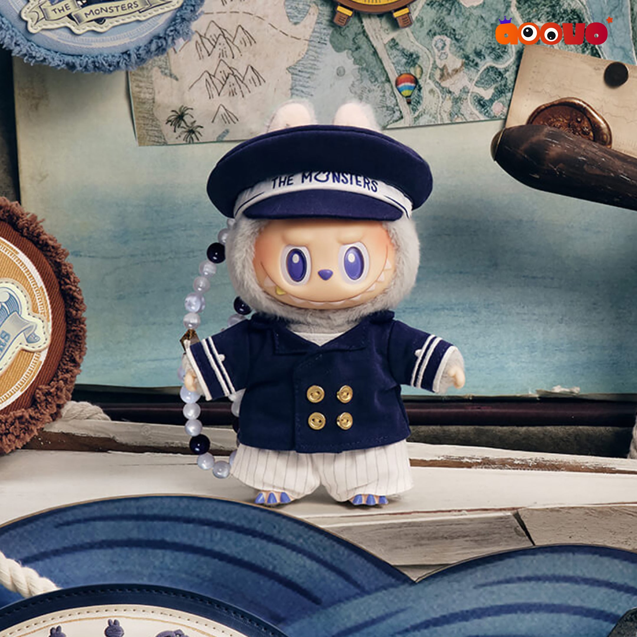 THE MONSTERS Labubu Captain (POP LAND LIMITED) - De Vliegende Labubu Vinyl Plush Pendant