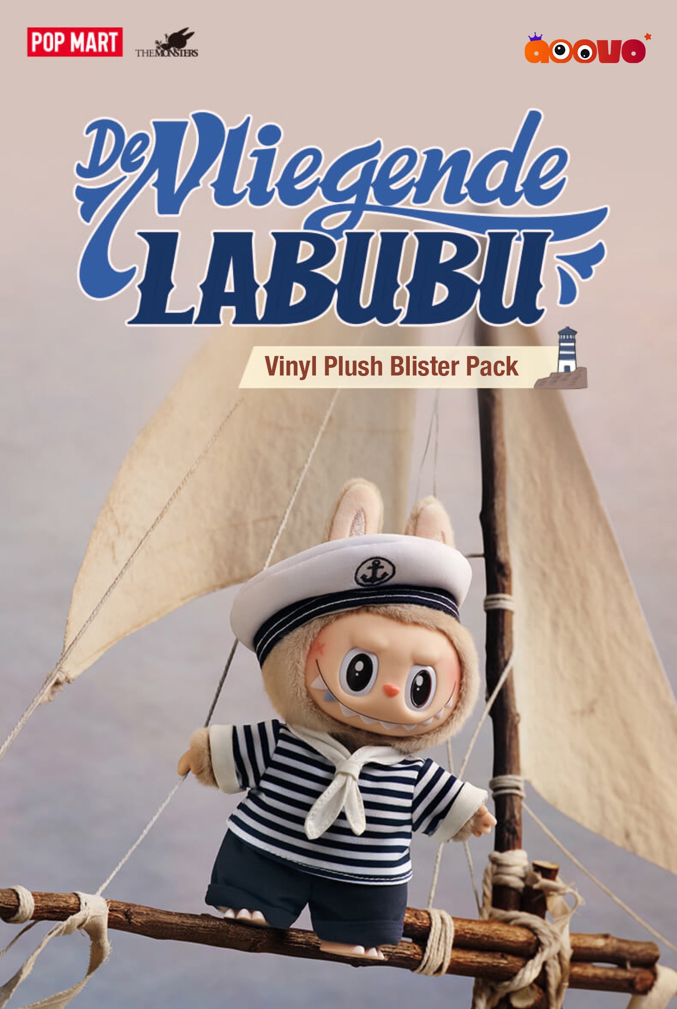 THE MONSTERS Labubu Sailor (POP LAND LIMITED) - De Vliegende Labubu Vinyl Plush Pendant