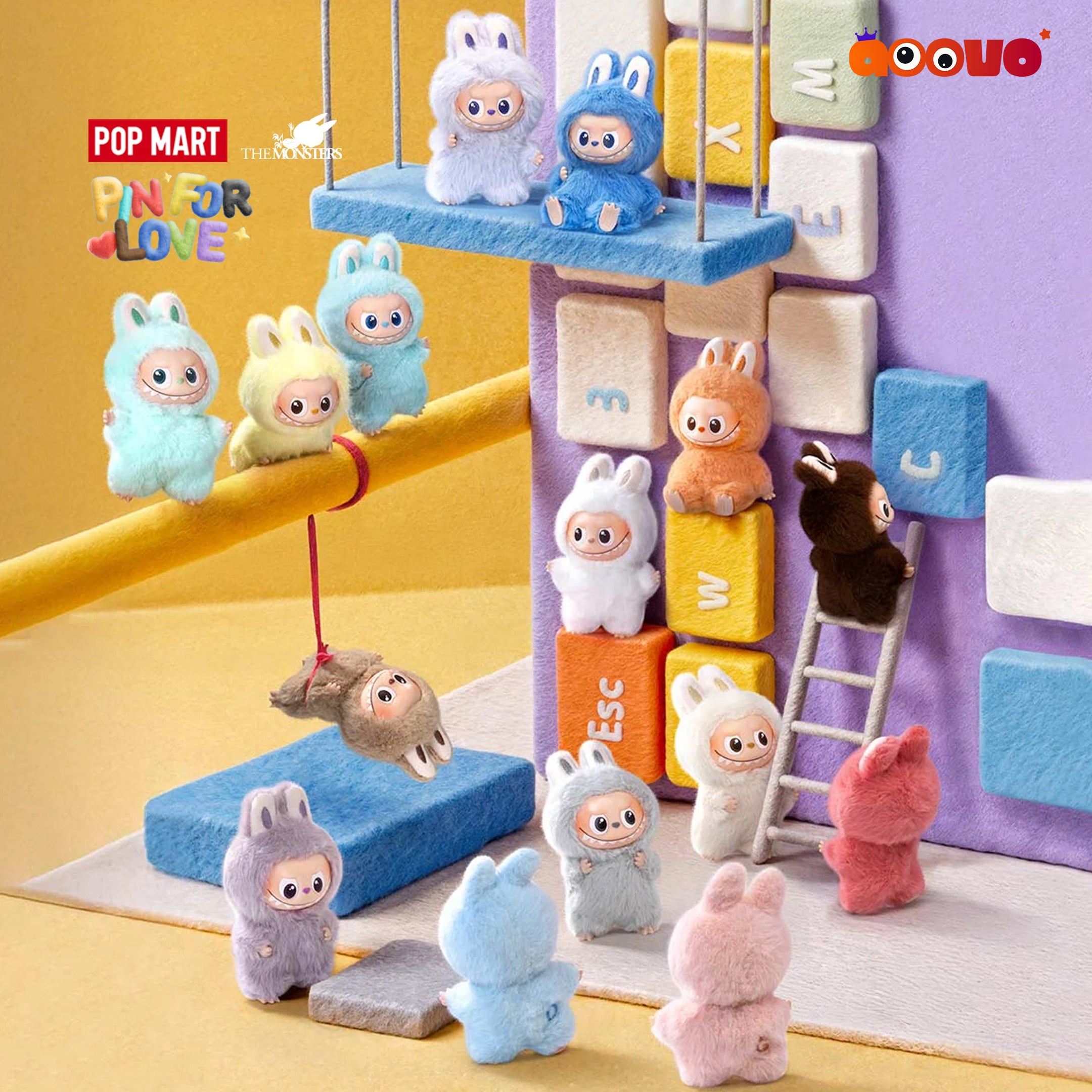 THE MONSTERS (Labubu) - Pin for Love Series A-M Vinyl Plush Pendant Blind Box