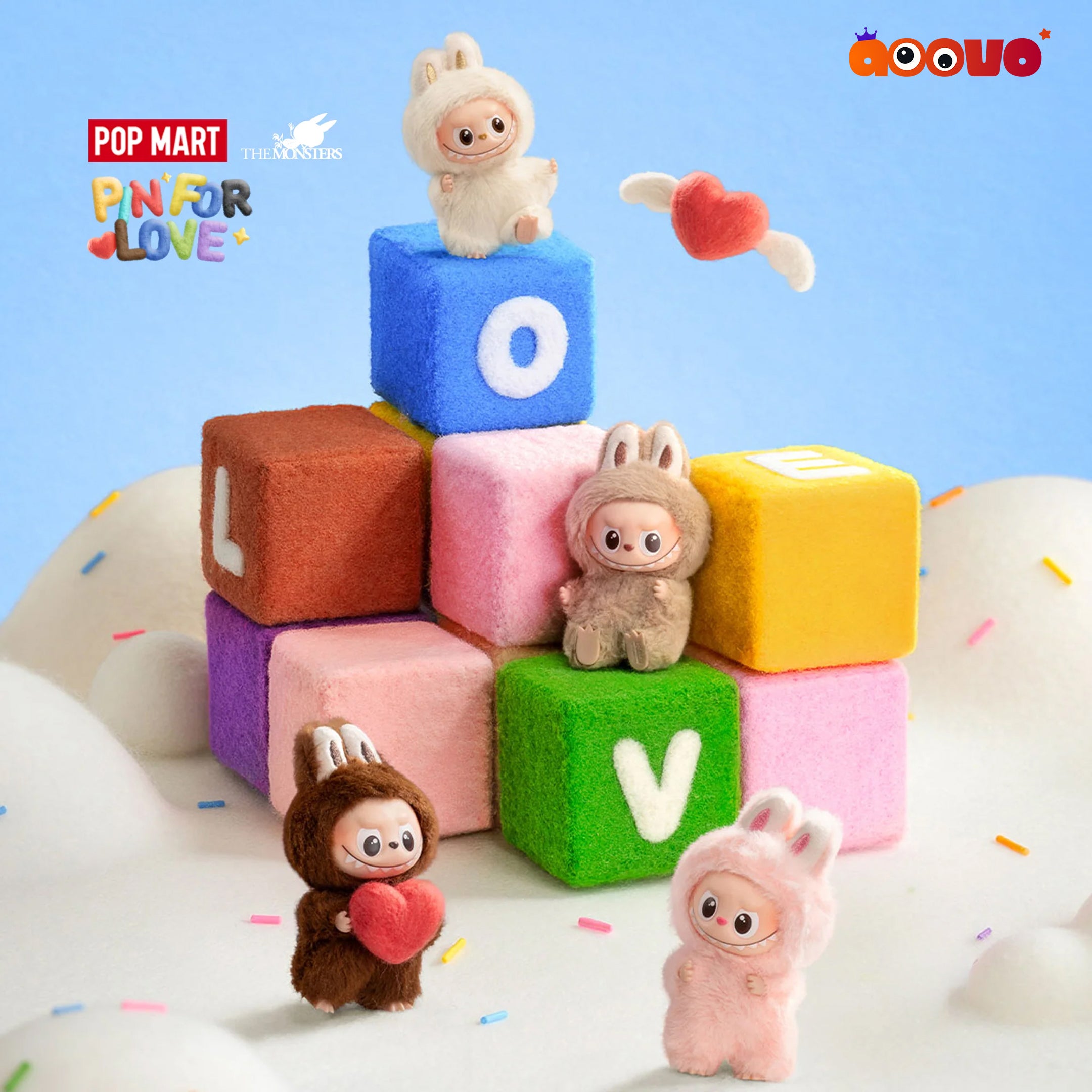 THE MONSTERS (Labubu) - Pin for Love Series A-M Vinyl Plush Pendant Blind Box