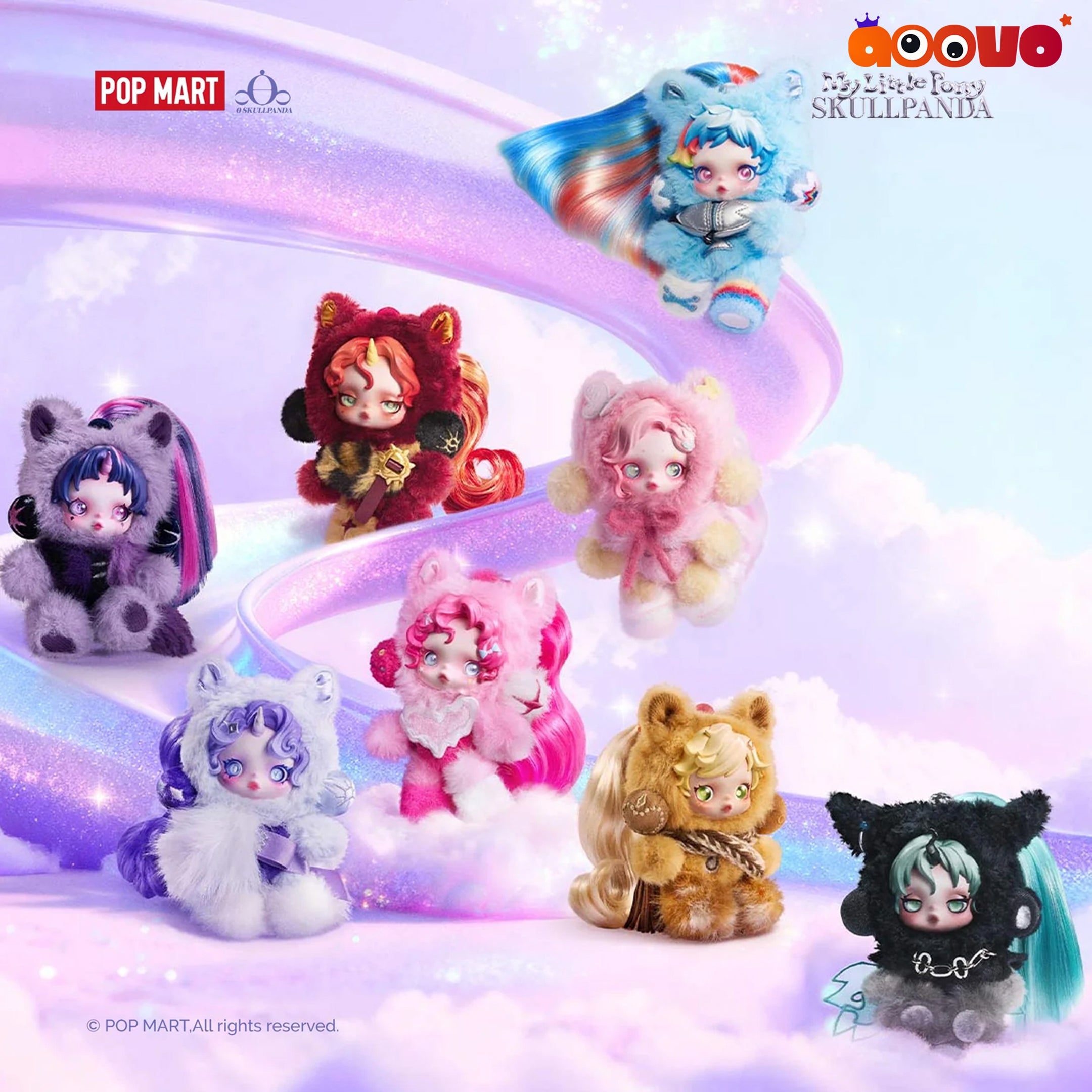 SKULLPANDA × My Little Pony Series Plush Doll Pendant Blind Box