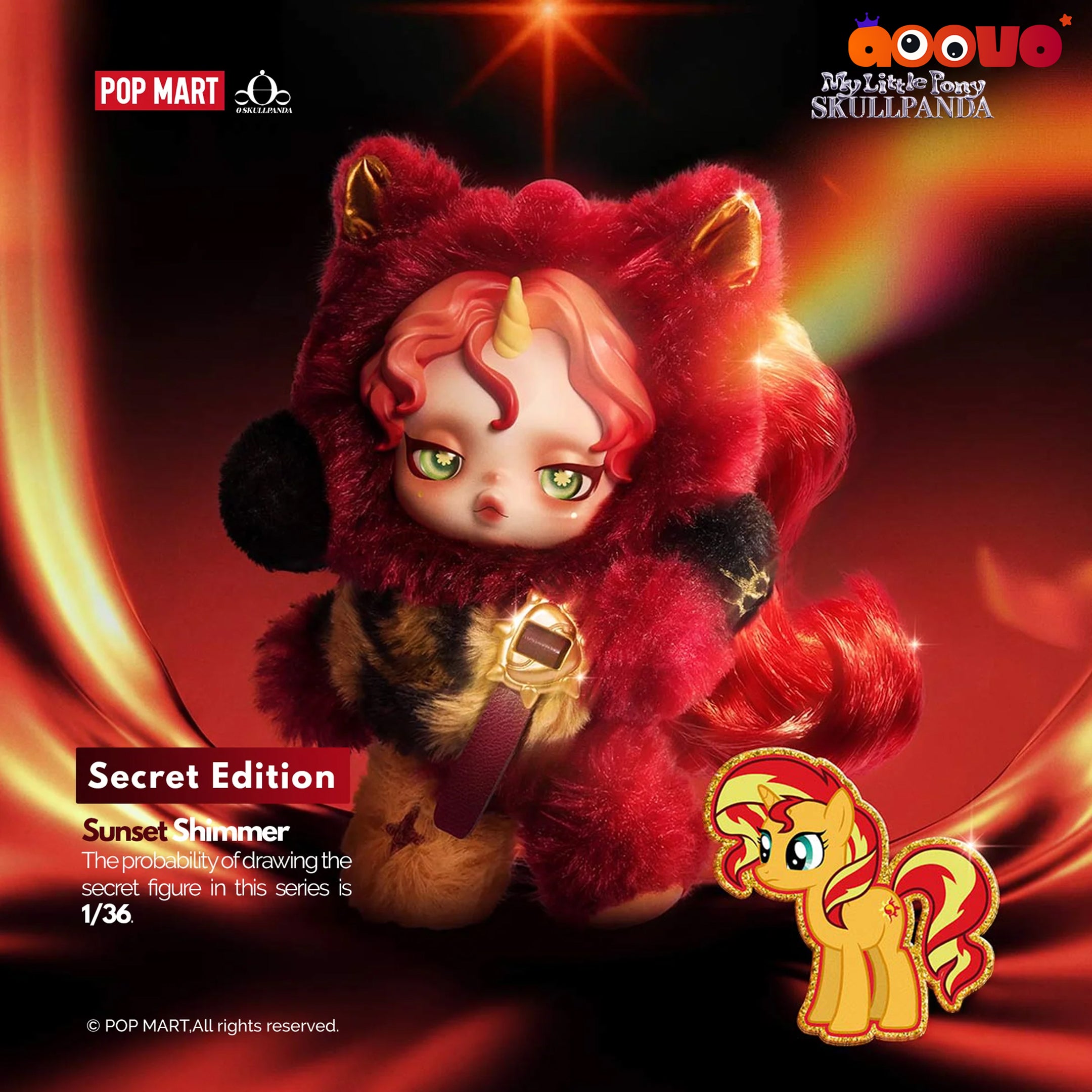 SKULLPANDA × My Little Pony Series Plush Doll Pendant Blind Box