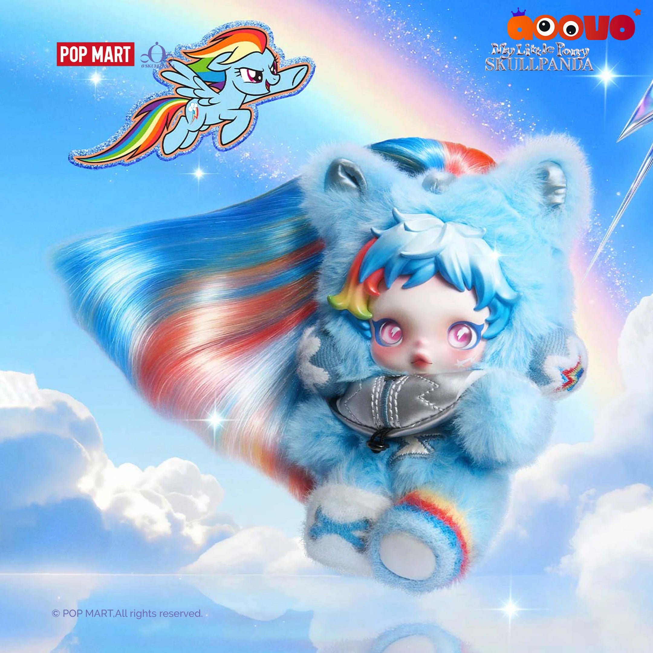 SKULLPANDA × My Little Pony Series Plush Doll Pendant Blind Box